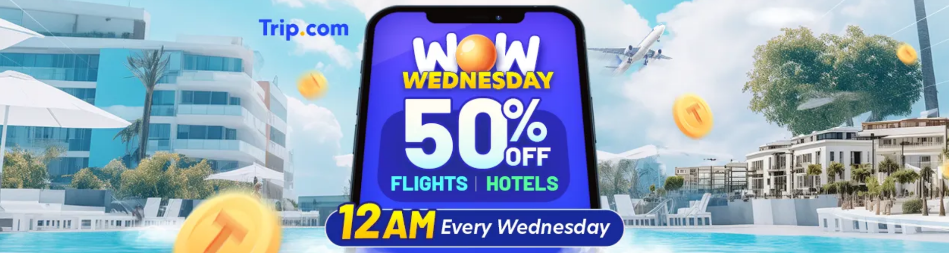 Trip.com Hotel Coupon Singapore | 50% OFF Flight & Hotels Every Wednesday